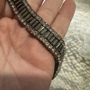 BKE Elegant Silver and Black Necklace